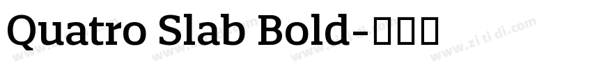 Quatro Slab Bold字体转换 Quatro Slab Bold字体转换